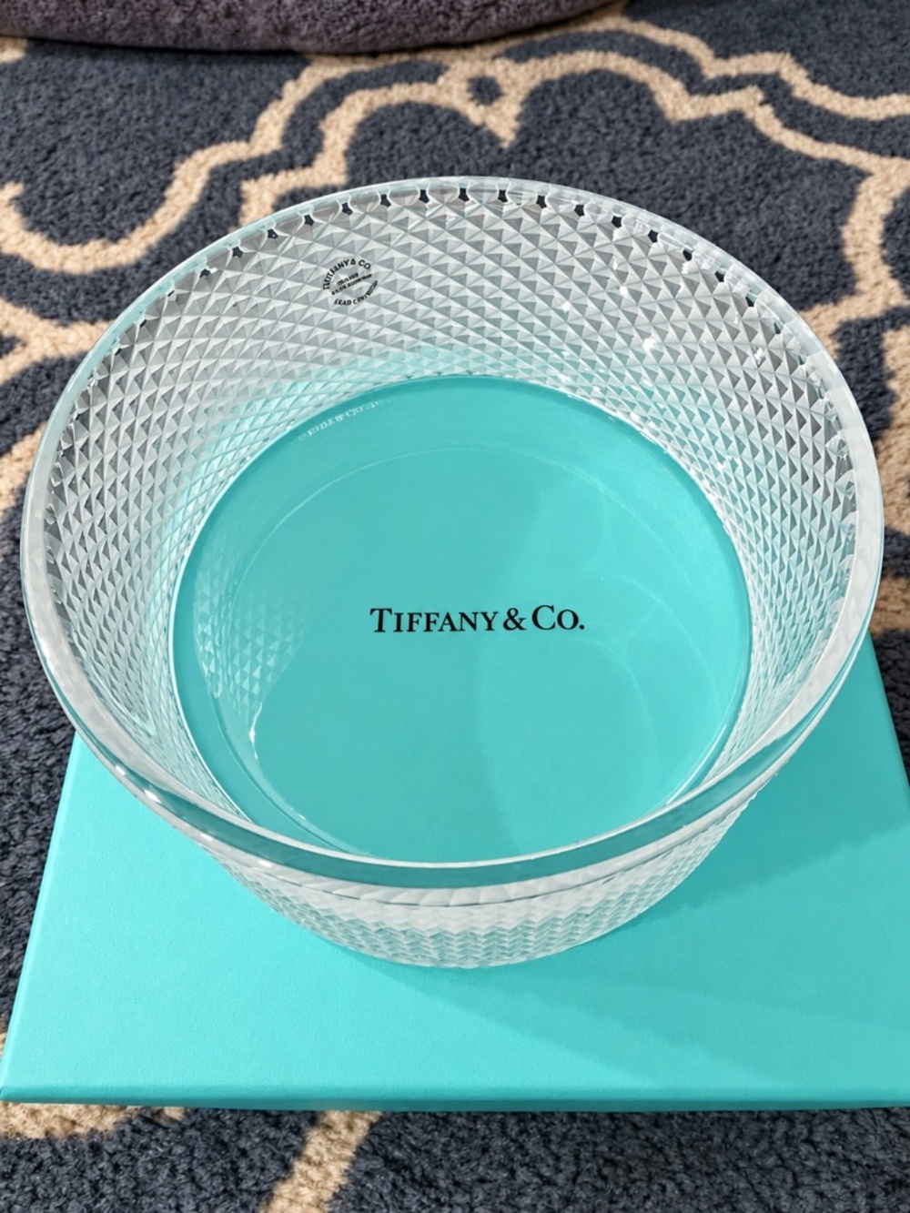 RARE Tiffany & Co. Diamond Point Wine Coaster, Barware, Jewelry Dish, New